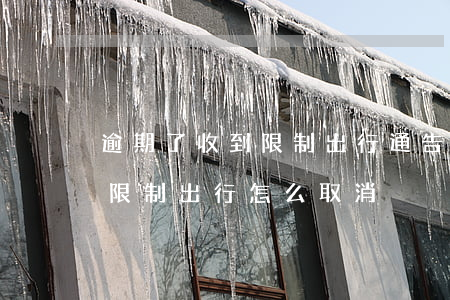 逾期了收到限制出行通告什么意思-逾期被限制出行怎么取消