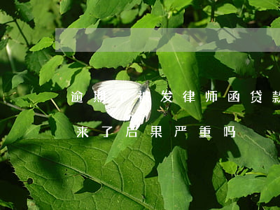 逾期了被发律师函（贷款逾期对方发来律师函来了后果严重吗）