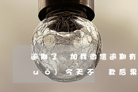 逾期了還加我微信(逾期有人加微信說(shuō)今天不還款后果自負(fù))