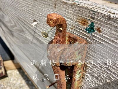 逾期信用卡如何只還本金(銀行信用卡逾期可以只還本金嗎)