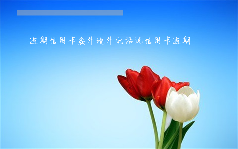 逾期信用卡委外 境外电话说信用卡逾期