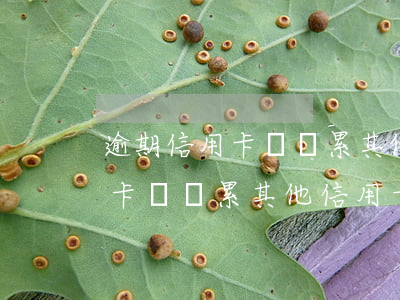 逾期信用卡會連累其他信用卡嗎-逾期信用卡會連累其他信用卡嗎上征信嗎
