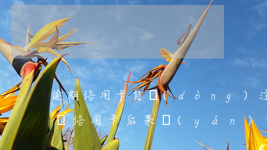 逾期信用卡自動(dòng)注銷(逾期后注銷信用卡后果嚴(yán)重)
