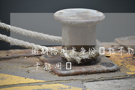 逾期信用卡身份證能不能用(身份證過期信用卡能用嗎?)