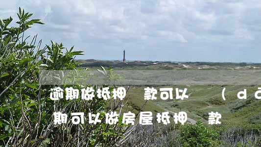逾期做抵押貸款可以嗎(當(dāng)前逾期可以做房屋抵押貸款嗎)