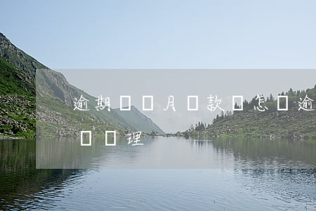 逾期兩個月還款會怎樣(逾期兩個月還款會怎樣處理)