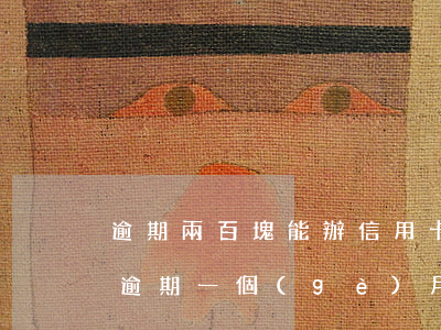 逾期兩百塊能辦信用卡嗎(信用卡200塊錢逾期一個(gè)月)