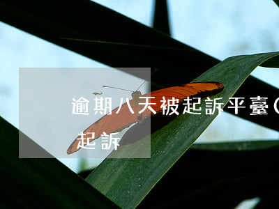 逾期八天被起訴(平臺(tái)逾期10天起訴)