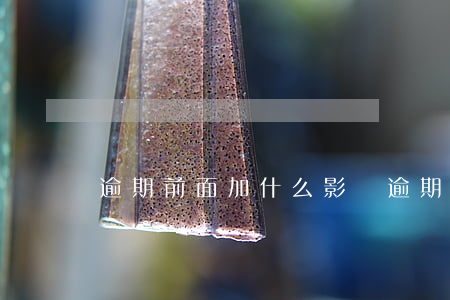 逾期前面加什么影響(逾期還款上征信有啥影響)