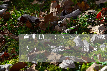 逾期助學(xué)貸款已還清(助學(xué)貸款忘記還造成逾期怎么辦)