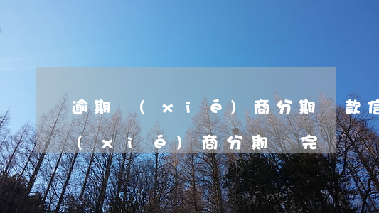 逾期協(xié)商分期還款（信用卡逾期協(xié)商分期還完）