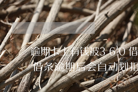 逾期卡上有钱被360借条秒扣吗-360借条逾期后会自动划扣卡里的钱吗