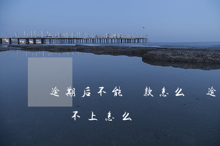 逾期后不能還款怎么辦(逾期實(shí)在還不上怎么辦)