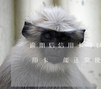 逾期后信用卡可以正常使用嗎(貸款逾期了信用卡還能正常使用嗎)