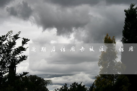 逾期后信用卡被注銷（信用卡逾期被停用后果）