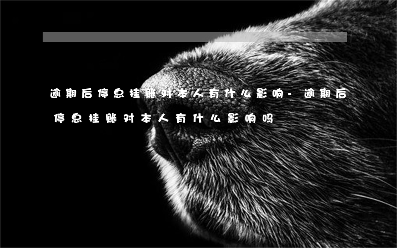逾期后停息挂账对本人有什么影响-逾期后停息挂账对本人有什么影响吗