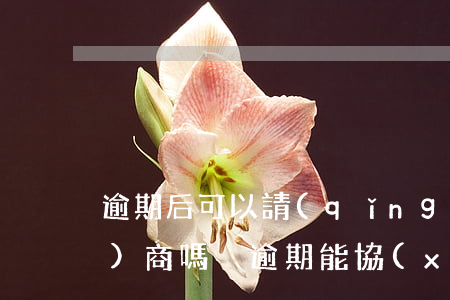 逾期后可以請(qǐng)律師協(xié)商嗎(沒逾期能協(xié)商延期嗎)