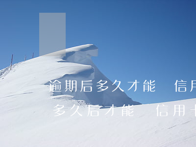 逾期后多久才能辦信用卡(如果信用卡有逾期,多久后才能辦信用卡)