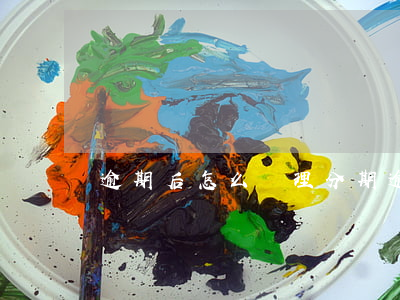 逾期后怎么辦理分期（逾期了怎么能分期還款）