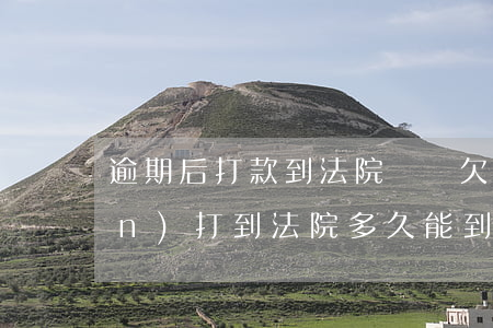 逾期后打款到法院賬戶(欠款人把錢(qián)打到法院多久能到賬)