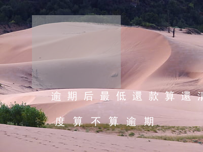 逾期后最低還款算還清(最后還款日還最低額度算不算逾期)