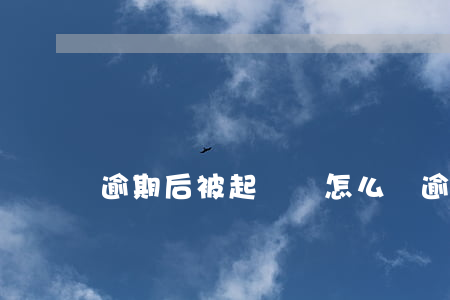逾期后被起訴會怎么樣(逾期會被告嗎)