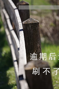 逾期后還款有額度刷不了(逾期后還款有額度刷不了)