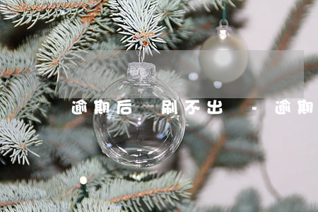 逾期后錢刷不出來-逾期了還不上錢怎么辦
