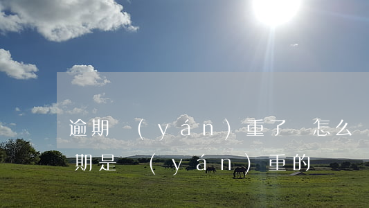 逾期嚴(yán)重了會怎么樣(什么樣的逾期是嚴(yán)重的)