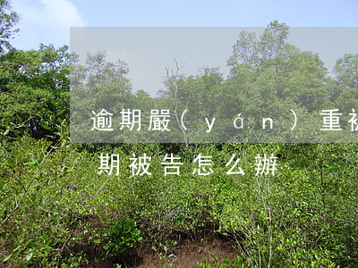 逾期嚴(yán)重被起訴了會怎么處理 逾期被告怎么辦