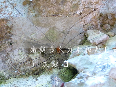 逾期多久才能被起訴（逾期多久才構(gòu)成起訴）