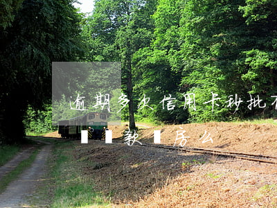 逾期多次 信用卡秒批(有幾次信用卡逾期會影響貸款買房么)