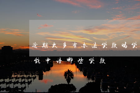 逾期太多有办法贷款吗(贷款较多,没有逾期,还能申请哪些贷款)