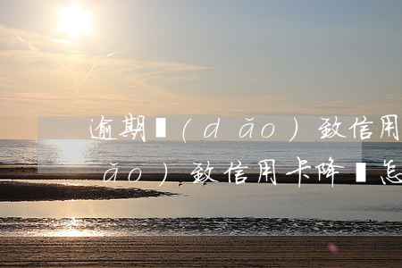 逾期導(dǎo)致信用卡降額(逾期導(dǎo)致信用卡降額怎么辦)