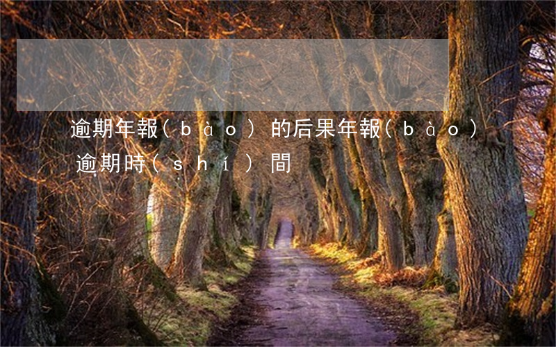 逾期年報(bào)的后果（年報(bào)逾期時(shí)間）