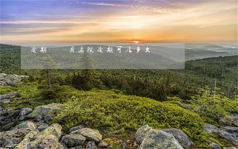 逾期幾個月法院(逾期可以多久)