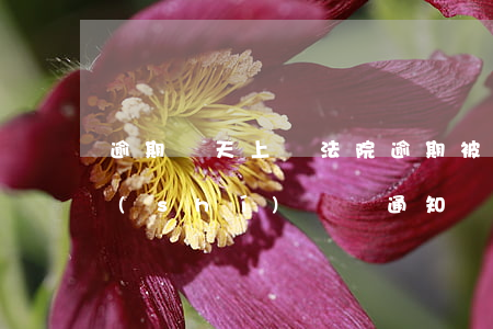 逾期幾天上傳法院(逾期被起訴后法院多長時(shí)間來通知)