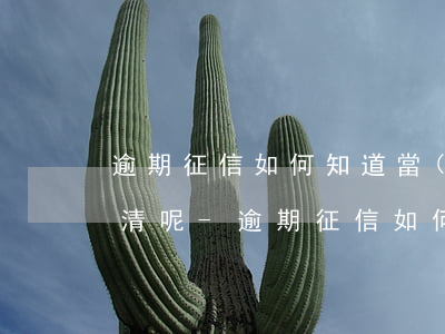 逾期征信如何知道當(dāng)事人已還清呢-逾期征信如何知道當(dāng)事人已還清呢怎么辦