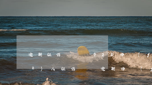 逾期征信記錄將于20修復(fù)(個(gè)人征信記錄逾期修復(fù))