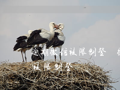 逾期微信被限制登錄(微信因違規(guī)被限制登錄)
