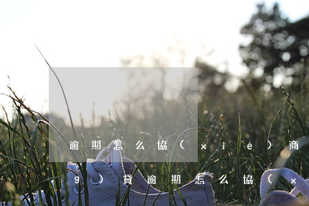 逾期怎么協(xié)商還款-網(wǎng)貸逾期怎么協(xié)商還款