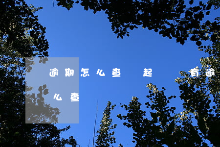 逾期怎么查詢起訴沒有(逾期有沒有被起訴怎么查詢)