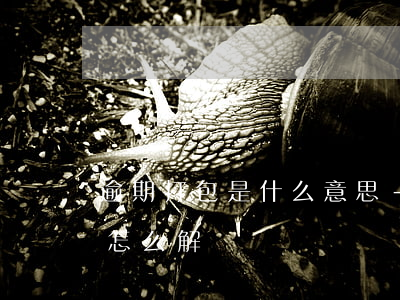 逾期打包是什么意思-逾期打包是什么意思怎么解釋