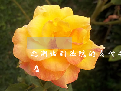 逾期收到法院的支付令(判令被告支付逾期利息)