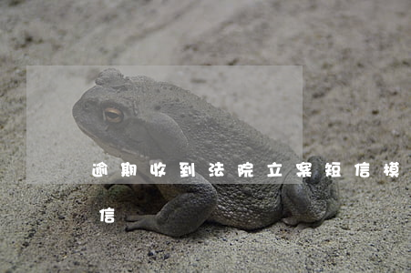 逾期收到法院立案短信模板 逾期法院起诉短信