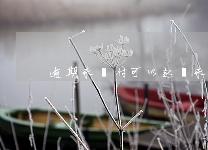 逾期未兌付可以起訴(未到期欠款可以起訴嗎)