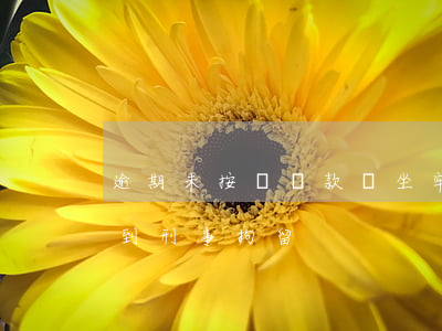 逾期未按時還款會坐牢嗎(還款逾期會不會受到刑事拘留)