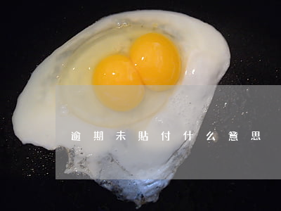 逾期未貼付什么意思