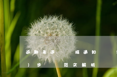 逾期未返崗開除通知書寫作指南：詳細(xì)步驟與范文解析