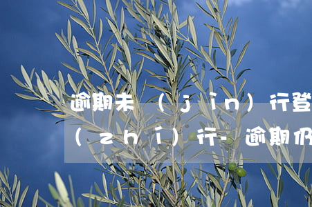 逾期未進(jìn)行登記者將按第一條執(zhí)行-逾期仍不辦理登記的,自逾期